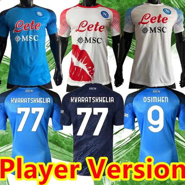 

player version 2022 2023 napoli soccer jerseys halloween kvaratskhelia burlon maradona osimhen insigne 22 23 ssc naples maglia mertens men s, Black;yellow