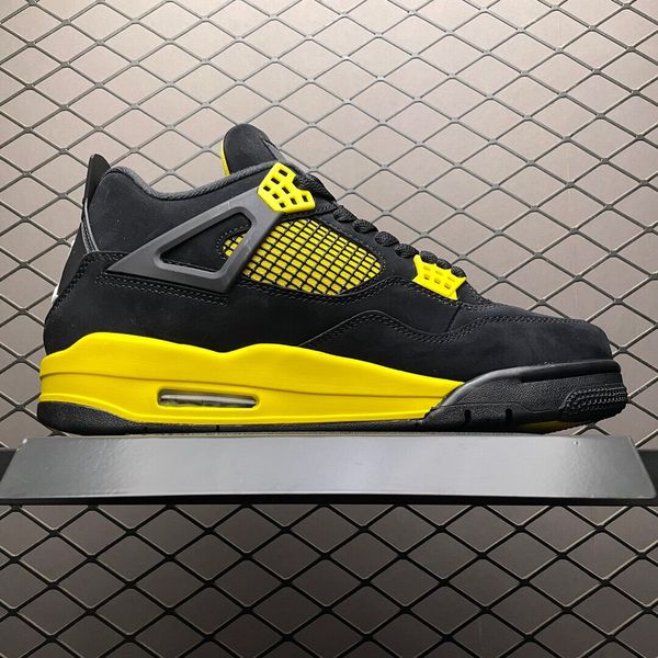 

may 13th 2023 north america 4s basketball shoes jumpman 4 thunder black tour yellow lifestyle sports sneakers