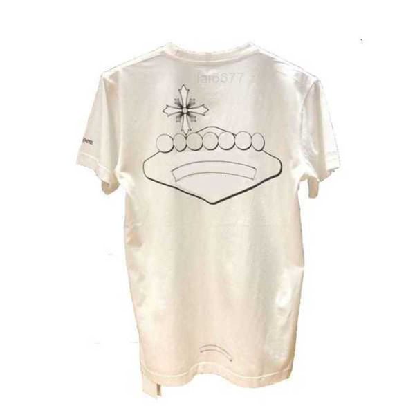 

classic mens t shirt red tongue letter printed fashion men woman casual popular ch tees 16 styles size s-xl8llc, White;black