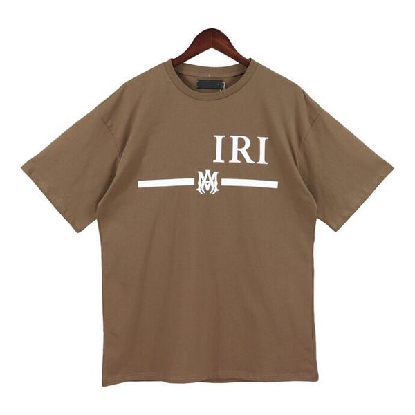 

2023ss spring/summer designer letter print t-shirt cotton fabric round neck pullover short sleeve t-shirt f44g55j, Black;brown
