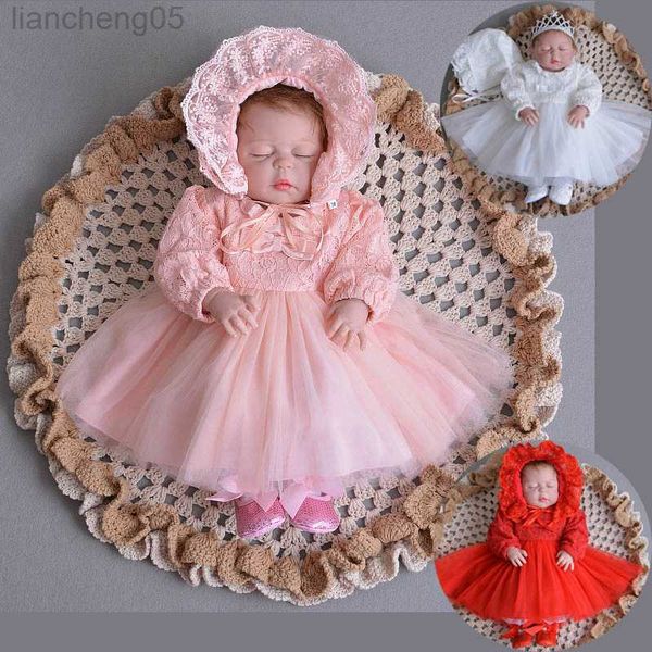 

girl's dresses baby dress princess long sleeve baby girl dress newborn infant kid girl clothes lace tutu ball gown party dresses christ, Red;yellow
