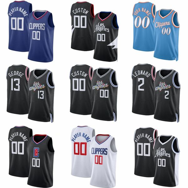 

russell westbrook kawhi leonard paul george custom basketball jersey terance mann los angeles la clippers marcus morris ivica zubac nah&#039, Black;red