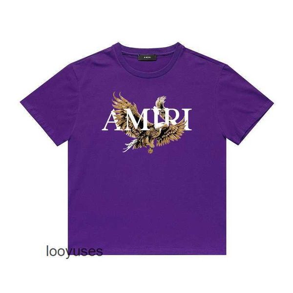 

hop 2023 hip designer print fashion t eagle mens casual shirt us amirs high street round neck short sleeve t-shirt haln, White;black