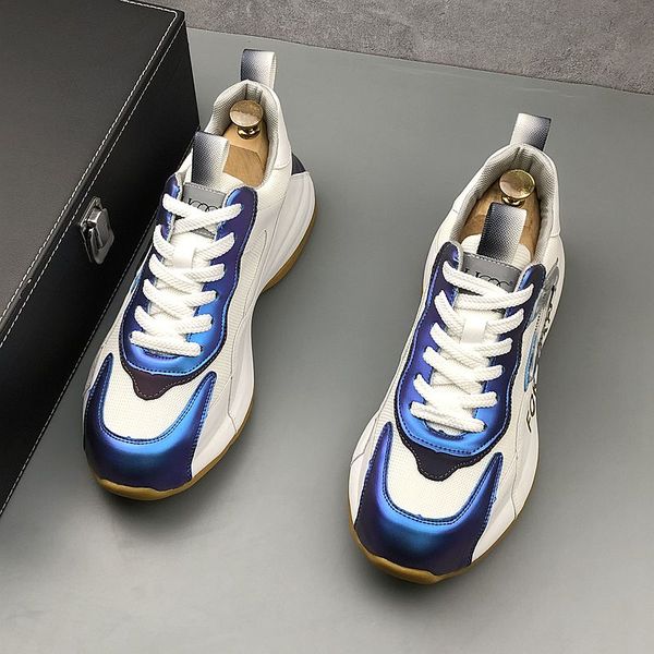

european style wedding dress party shoes autumn fashion platform outdoor casual sneakers round toe thick bottom business driving walking loa, Black