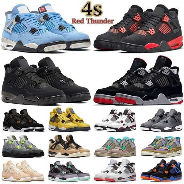 

men women basketball shoes jumpman 4s 4 wild things red thunder fire pure money university blue white oreo black cat bred mens trainers spor
