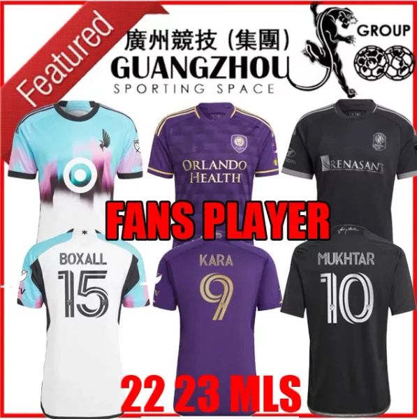 

mls 2023 2024 orlando city soccer jerseys pereyra 23 24 nashville sc mukhtar minnesota boxall fragapane lod united football shirt uniforms f, Black;yellow