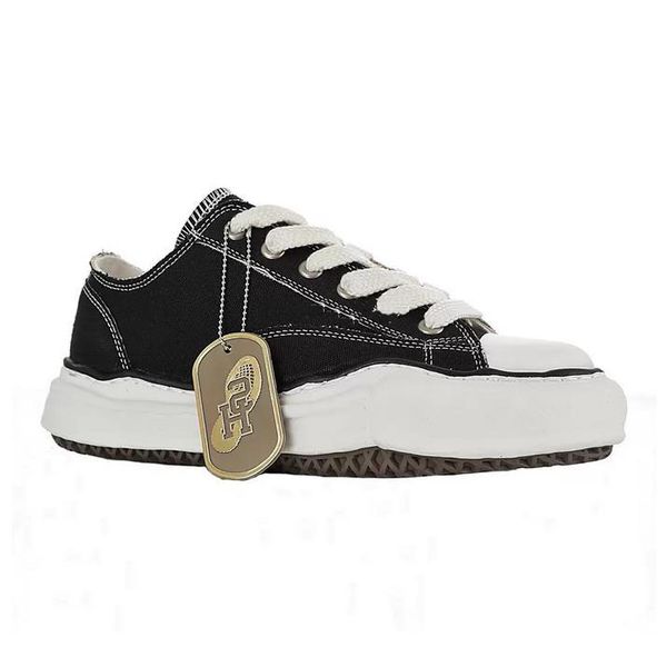 

maison mihara shoes yasuhiro low canvas men nigel cabourn sneakers mens original sole womens designer women liud, Black