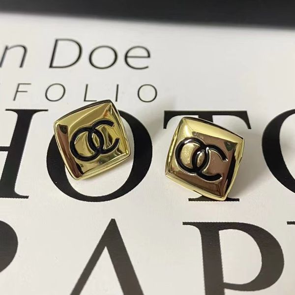 

2021 new brand designer double letters earrings ear studs gold tone earring for women men wedding party jewelry gift, Golden;silver