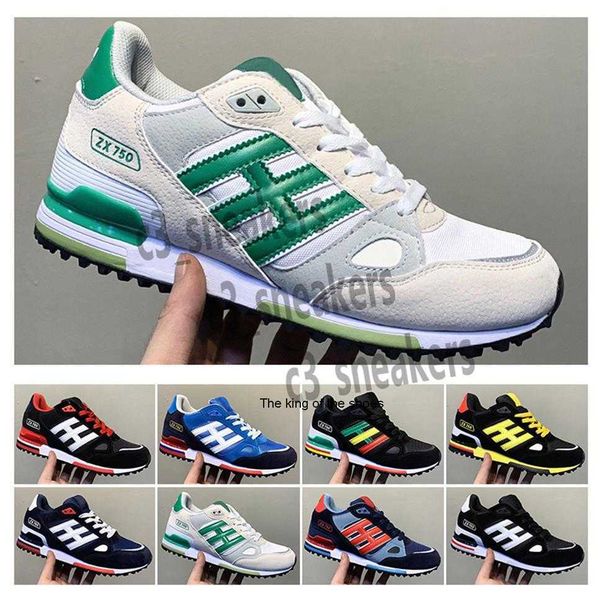 

whole editex zx750 casual shoes fashion sneakers zx 750 for men and women athletic breathable designer sneaker size 36-44 e1228v, Black