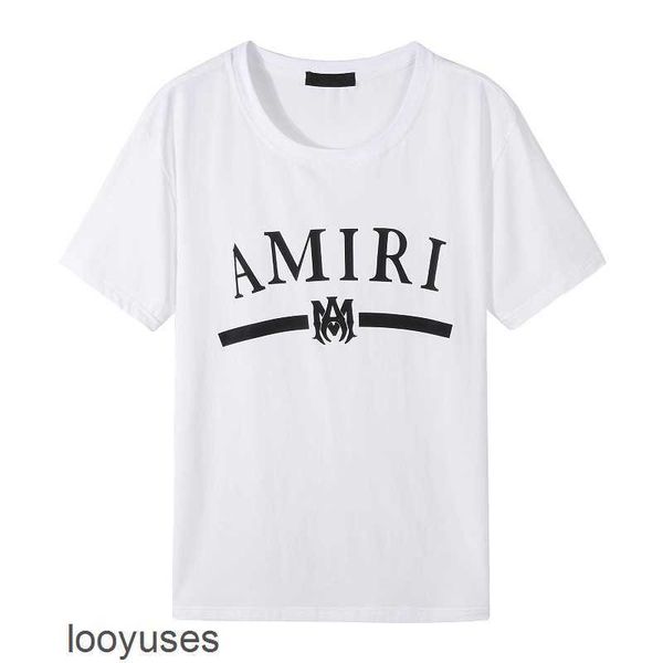

2229 designer mens t shirt fashion amirs 2023 summer cotton casual letter pattern clothes youth round neck short sleeve men's t-shirt, White;black