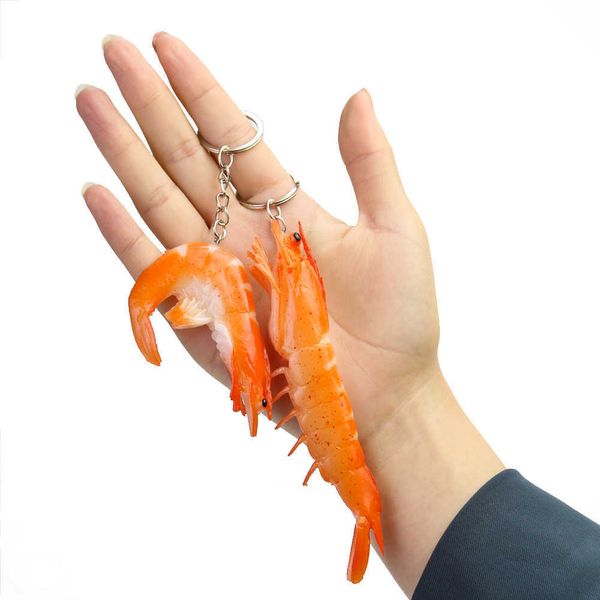 

hair clips barrettes funny simulation pvc shrimp keychain prawm keyring food sea animal kids toy bag backpack ornament woman girl jewelry ac, Golden;silver