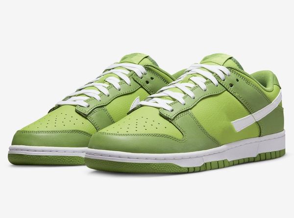 

2023 men & women dnks low skate shoes covered in shades of green sportswear duks low chlorophyll vivid green-white outdoor running classic d