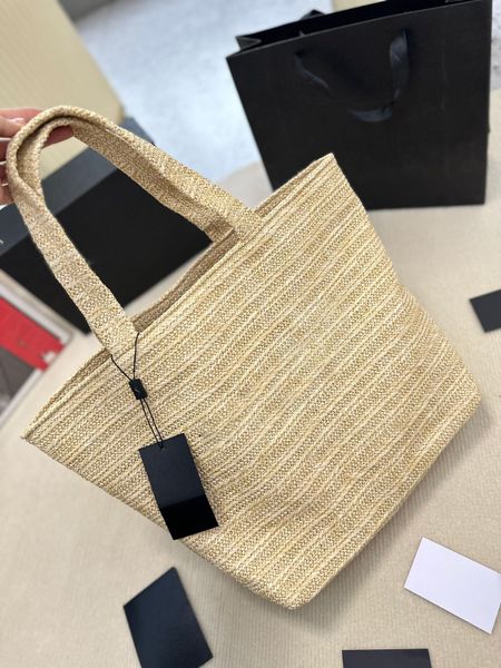 

luxury designer beach bag travel shoulder bag shopping bag beach bag deauville leather women's straw braided tote crossbody bag fashion