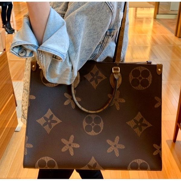 

onthego luxurys designers bags womens handbags purse flower tote bag ladies casual tote leather shoulder bags female big purse han290c