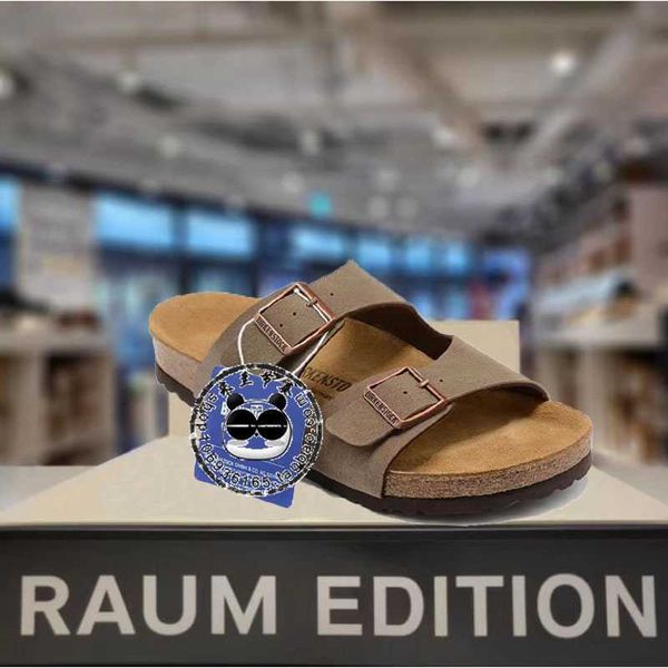 

slippers factory designer birkinstocks boken double-button men's and women's cork slippers beach shoes outdoor sandals boken arizo, Black