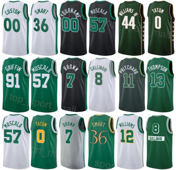 

man kids printed basketball marcus smart jersey 36 grant williams 12 malcolm brogdon 13 mike muscala 57 jaylen brown 7 jayson tatum 0 al hor, Black;red