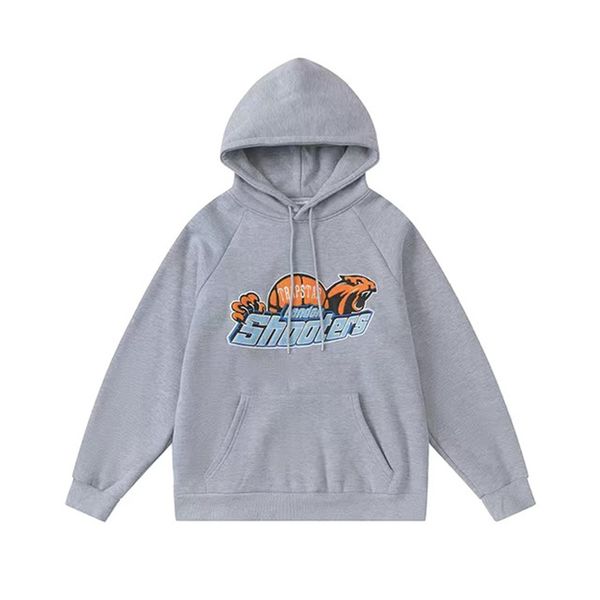 

ins hoodie american high street style men's and women's european and american tide brand leisure warm couple hoodie, Gray