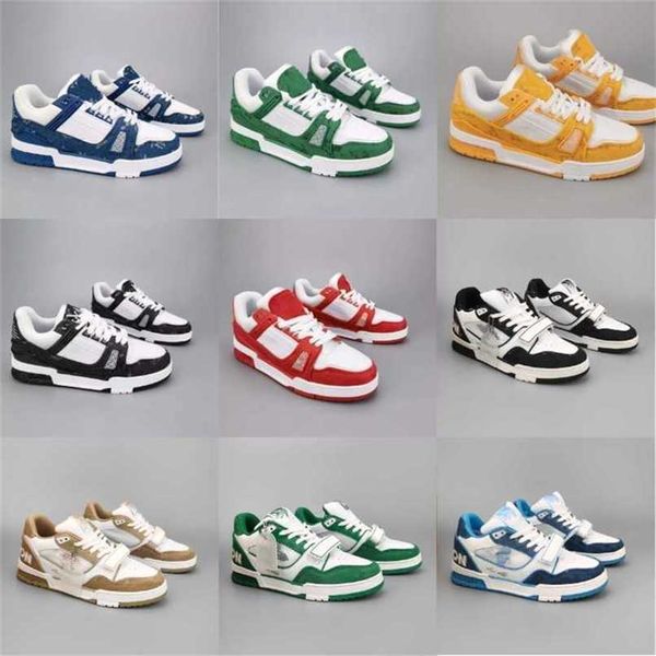 

trainer sneaker men causal shoes fashion woman leather lace up platform sole sneakers white black mens womens luxury velvet suede 35-45ifnr