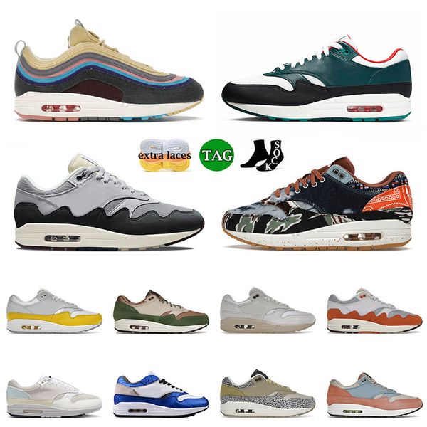 

designer mens women running shoes 1 87 sean wotherspoon concepts x heavy blueprint ironstone dirty denim magma orange outdoor sneakers patta