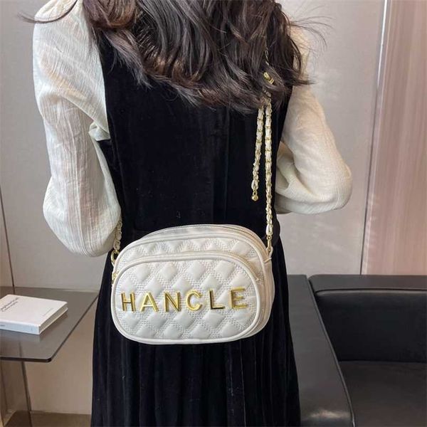 

20% off handbag 2023 fashionable new shoulder three-dimensional chain multi-pocket letter bag western-style one-shoulder cross-body satchel