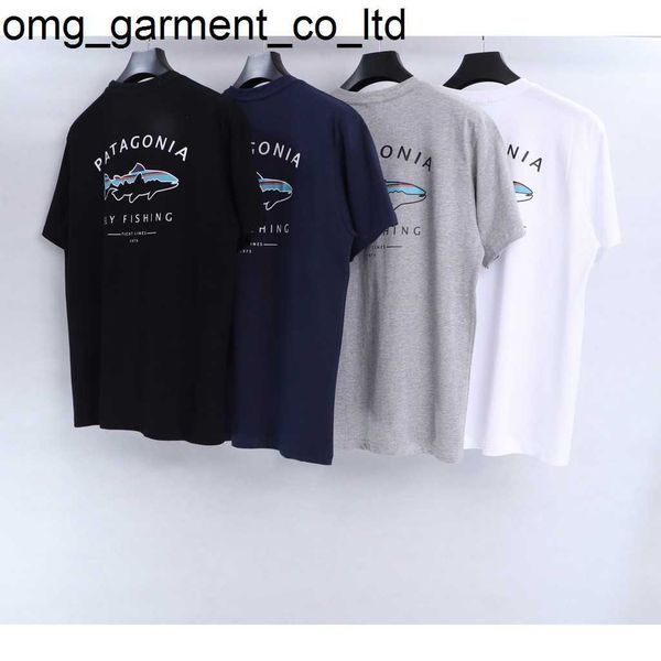 

designer new men's short sleeve patagonias men's printed fashion brand t-shirt, White;black