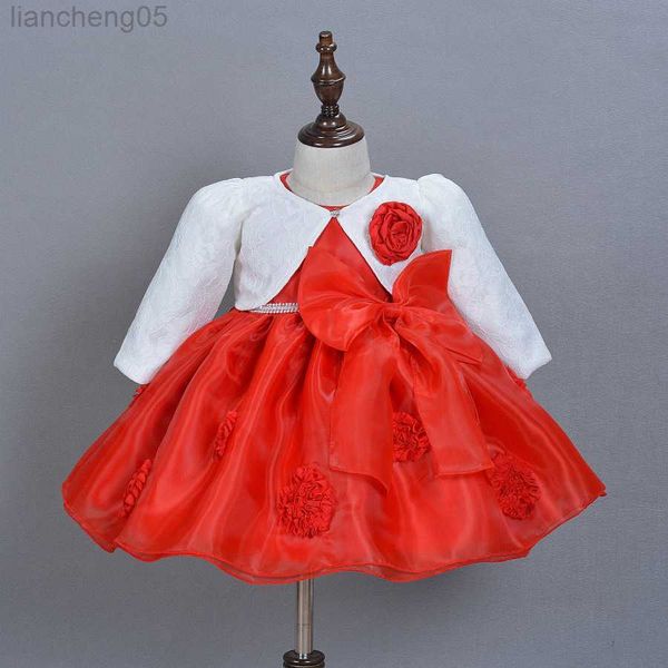 

girl's dresses 2016 new 0-2 years baby girls christening gown dresses infantis princess wedding party lace dress for newborn baby w0221, Red;yellow