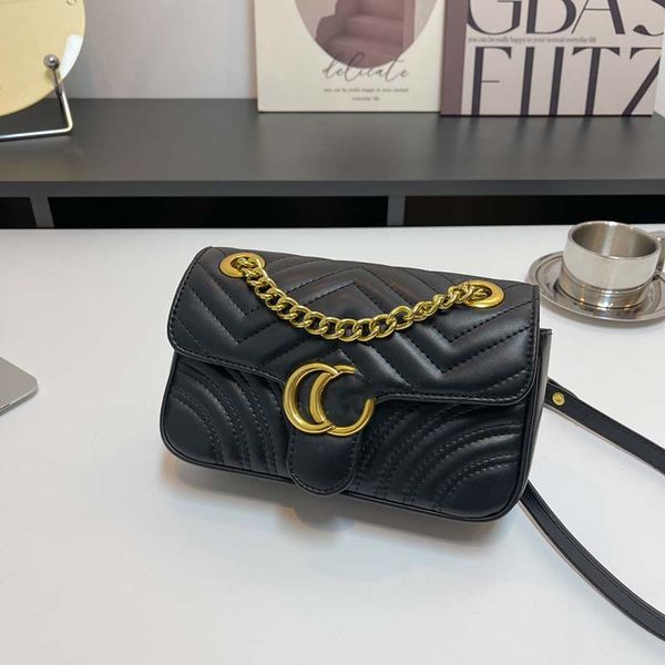 

designer bags handbag tote bag women fashion classic cross body luxuries genuine leather chains 2023 new items small square bag