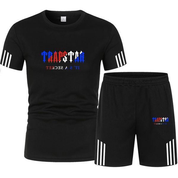 

designer shorts men's trapstar tracksuit summer mens designer shirt fashion sportswear brand t-shirt swim shorts sportswear casual suit, Gray