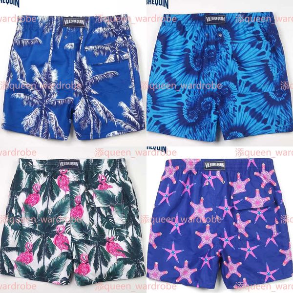 

vilebrequin beach shorts swim turtles embroidery quick drying swimwear summer clothing drawstring men mens bermuda short floral pants 0020, White;black