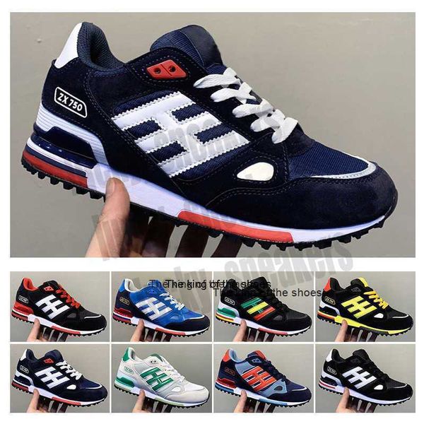 

casual shoes sneakers athletic designer white red blue breathable outdoor sports originals zx750 zx 750 mens womens size 36-45, Black