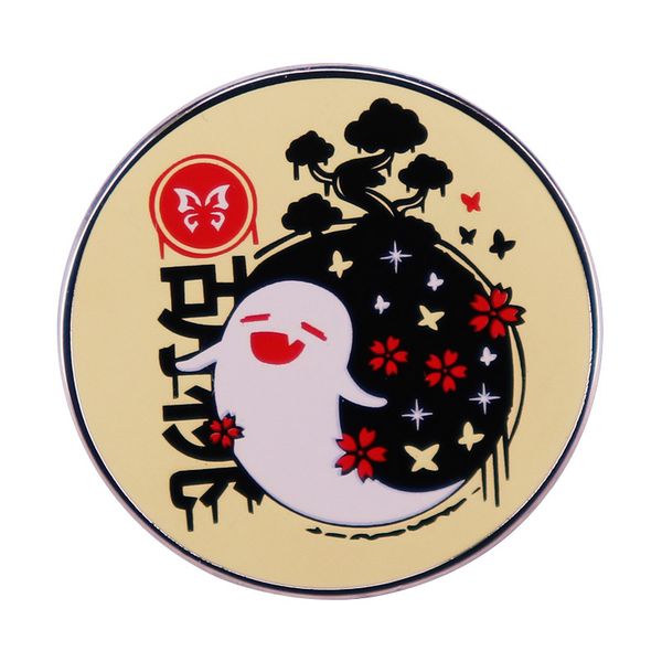 

genshin impact pin walnut ghost cute anime movies games hard enamel pins collect metal cartoon brooch backpack hat bag collar lapel badges, Blue