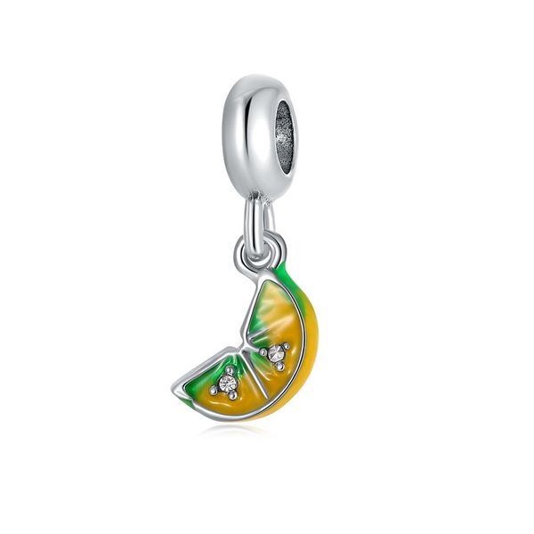 

fit sterling silver bracelet creative fruit orange lemon pendant dangle charms pendant european charm beads fits snake chain bracelet diy ba, Black