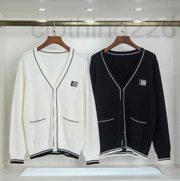 

designer designer women's sweater v-neck luxury cardigan button high-end comfort plus size yk6h, White;black