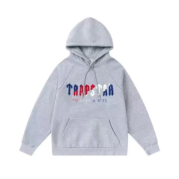 

europe and america street tides brand towel embroidered alphabet ins men's and women's loose sports leisure suit plus velvet, Gray