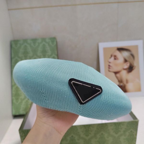 

designer beret for men women letter luxury tie-dye cashmere hat beret cap lady outdoor travel vacation bonnet caps, Blue;gray