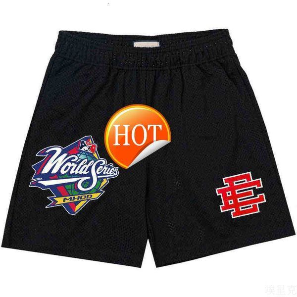 

mz16 men's shorts eric emanuel ee basic mens basketball sportpants tide women fitness short mesh breathable beach pants sports series x, White;black