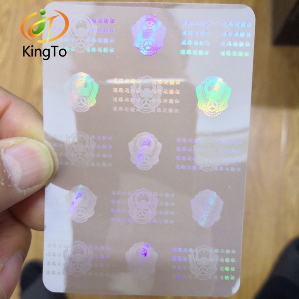

holographic heating seal pouches laminating overlay pouch for passport id cards