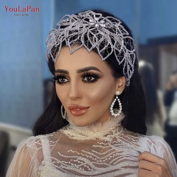 

tiaras youlapan hp256 handmade bridal crown woman wedding hair accessories rhinestone headpiece european bridal tiara and headdress z0220, White;golden