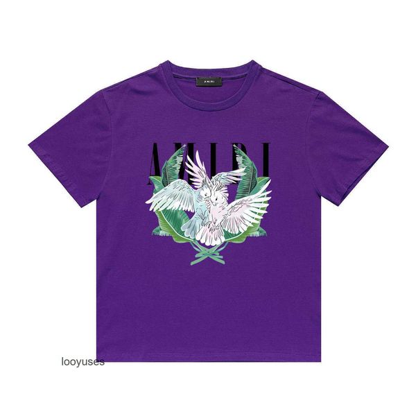 

print t shirt us amirs 2023 mens color parrot fashion casual hip designer hop high street round neck short sleeve t-shirt 6h5b, White;black