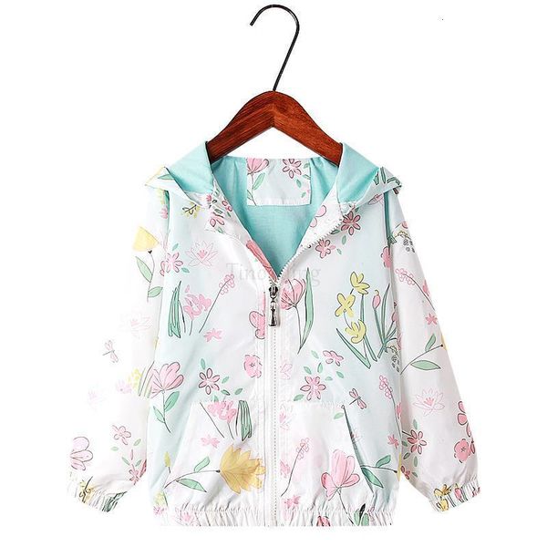 

hoodies sweatshirts children flower print hooded jackets kids outwear unicorn rainbow girls clothes spring autumn for girl 230220, Black