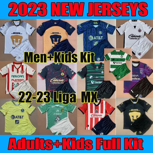

22/23 kids kit soccer jerseys liga mx club america f. vinas henry g. ochoa c.dominguez 2022 2023 nekasha tigres chivas tijuana giovani cacer, Black