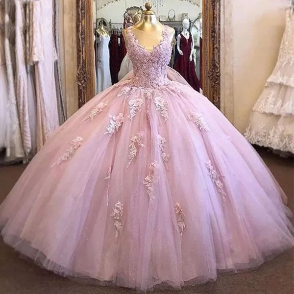 

2023 pink quinceanera dresses beaded lace applique sleeveless scoop neck floor length corset back sweet 16 birthday party prom ball evening, Blue;red