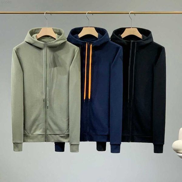 

2023new men's hooded plush jacket hoodies 12022 mens coat for windbreakers the new listing s5ze, Black;brown