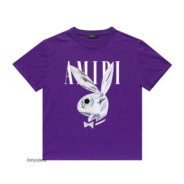

casual fashion shirt amirs 2023 mens designer us t front grey rabbit print hip hop high street round neck short sleeve t-shirt k1vl, White;black