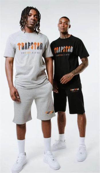 

mens tracksuit suit summer casual polo classic shorts mens outdoor suit youth fashion sports suit mens two piece embroidery tshirt eur size, Gray