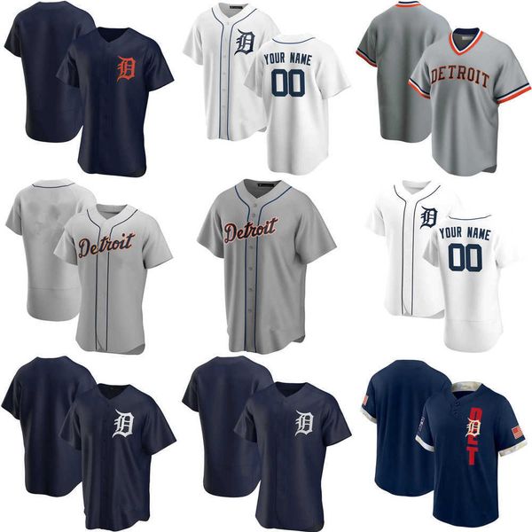 

2023 custom jersey mens women youth detroit''tigers''21 jacoby jones 44 daniel norris 15 nomar mazara 12 casey mize base, Blue;black