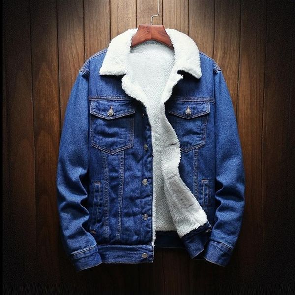 

autumn winter fur denim jacket women bomber jacket female jeans coat with full warm lining & front button flap pockets269r, Black;brown