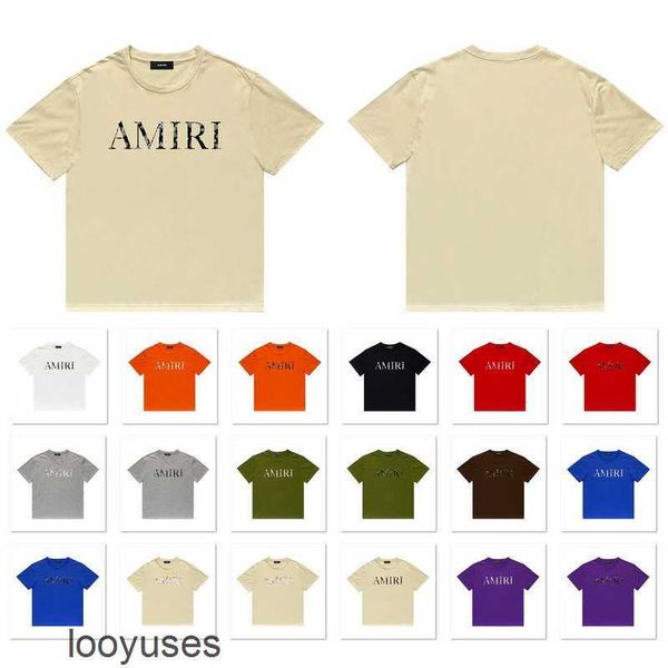 

amirs fashion designer 2023 mens t us shirt cashew flower letter casual hip hop high street round neck short sleeve t-shirt, White;black