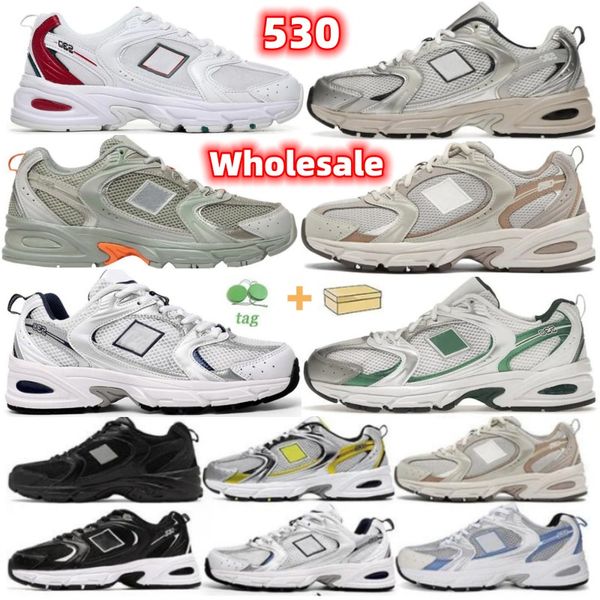 

530 white silver navy running shoes m530 steel grey navy sports sneakers trainer with box