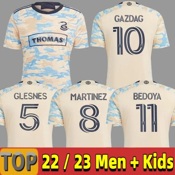 

23 24 aaronson przybylko glesnes bedoya football shirts uniform 2023 philadelphia union soccer jerseys 2024 away gazdag uhre martinez bedoya, Black;yellow